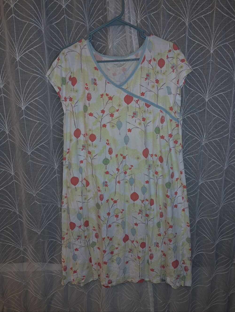 Green cotton by Garnet Hill brand Women's size xl sleep dress, nightgown